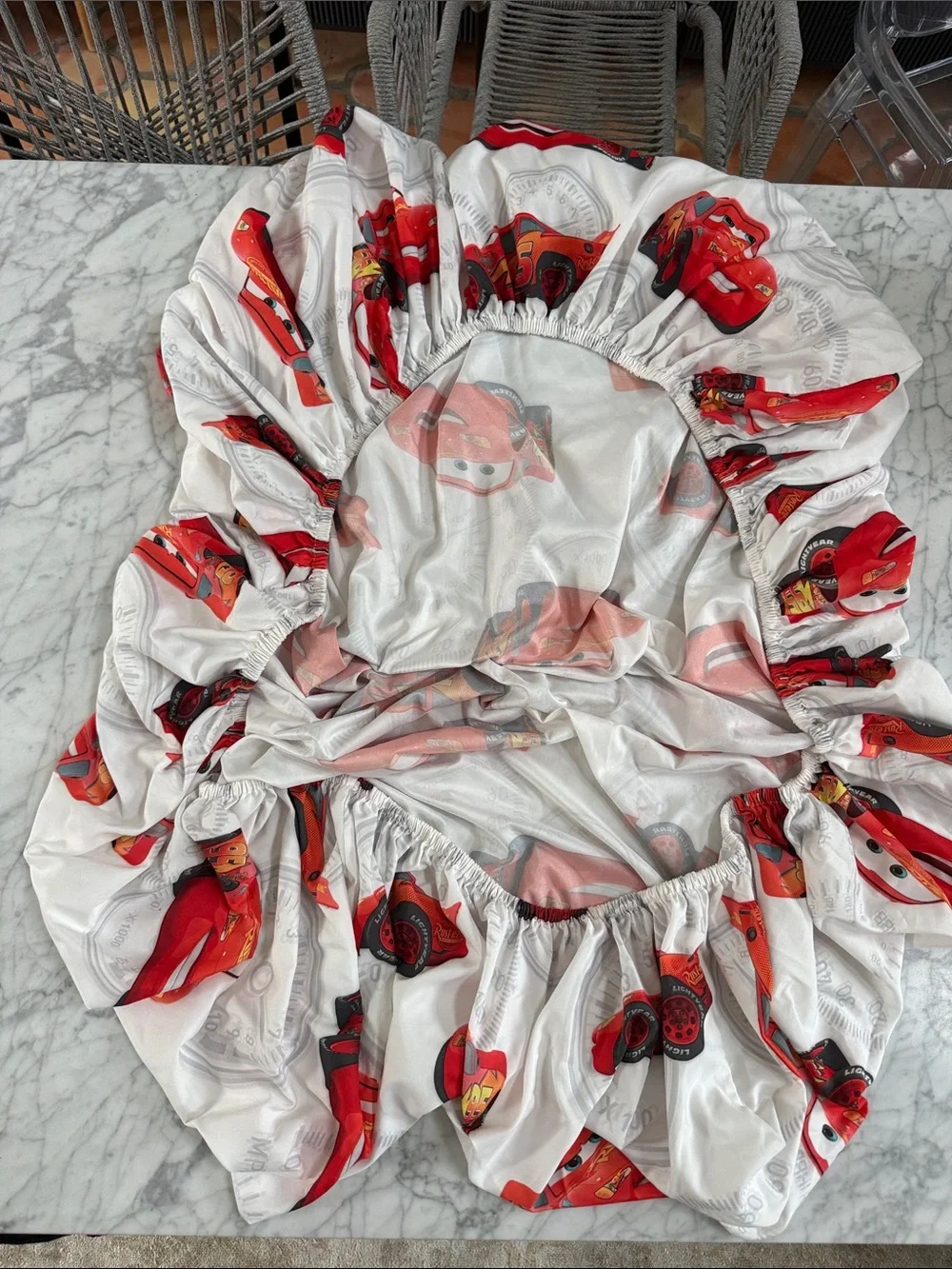 Disney Cars Bedding Twin Fitted Sheet Lightning McQueen